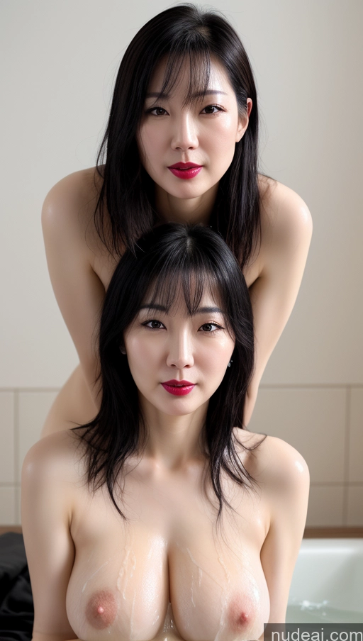 related ai porn images free for Woman One Lipstick Fairer Skin 40s Korean Beautiful Perfect Boobs Black Hair Cumshot