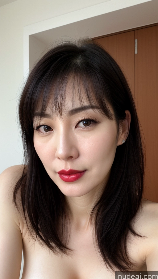related ai porn images free for Woman One Lipstick Fairer Skin 40s Korean Beautiful Perfect Boobs Black Hair Close-up View