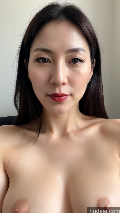 related ai porn images free for Woman One Lipstick Fairer Skin 40s Korean Beautiful Perfect Boobs Black Hair Close-up View