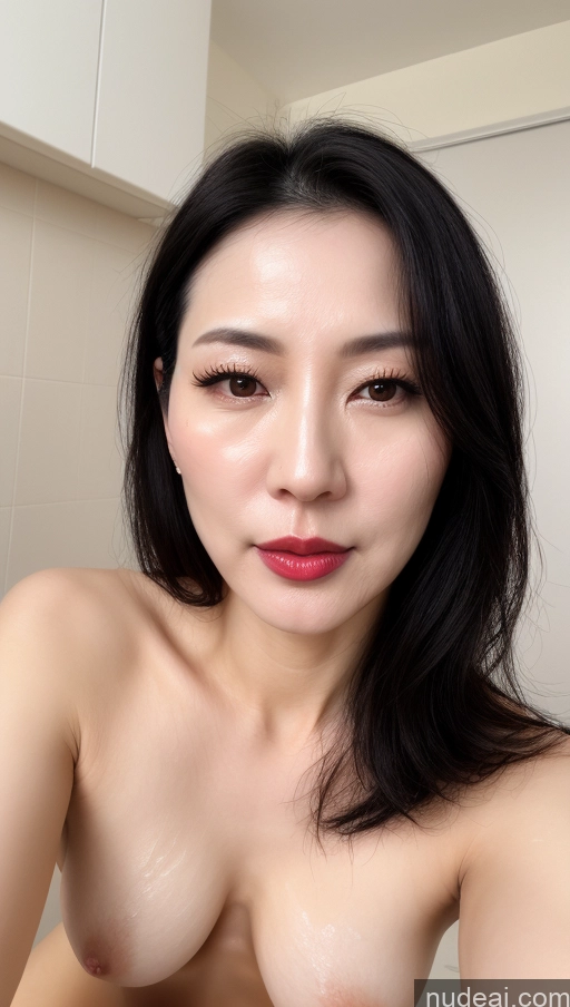 related ai porn images free for Woman One Lipstick Fairer Skin 40s Korean Beautiful Perfect Boobs Black Hair Cumshot