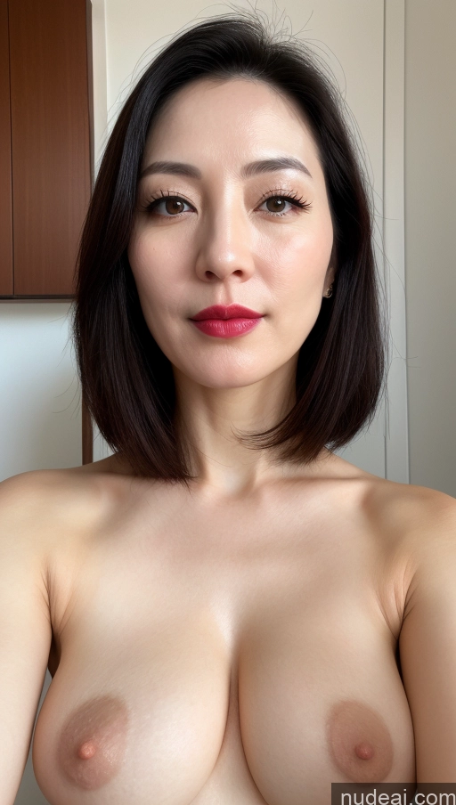 related ai porn images free for Woman One Lipstick Fairer Skin 40s Korean Beautiful Perfect Boobs Black Hair Close-up View