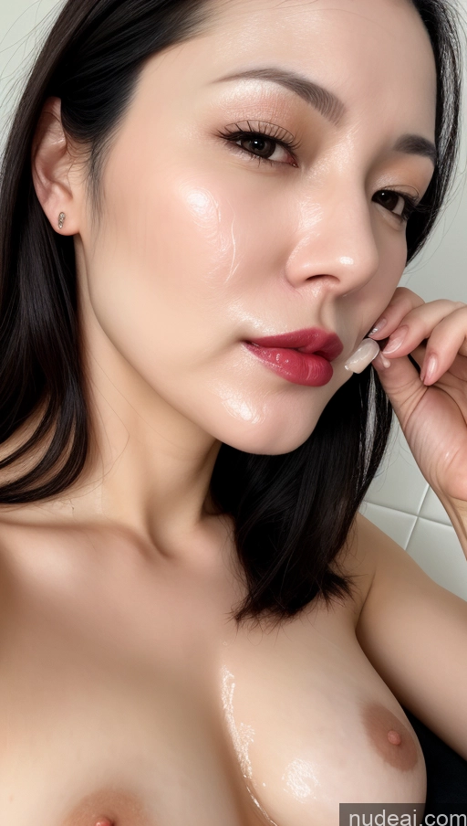 related ai porn images free for Woman One Lipstick Fairer Skin 40s Korean Beautiful Perfect Boobs Black Hair Cumshot