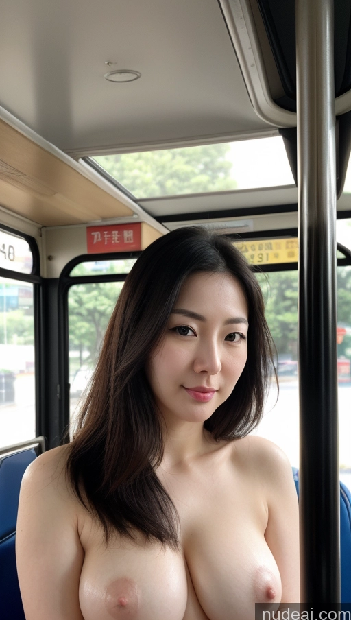 related ai porn images free for Woman One Beautiful Fairer Skin 30s Black Hair Slicked Korean Close-up View Busty Perfect Boobs Bus