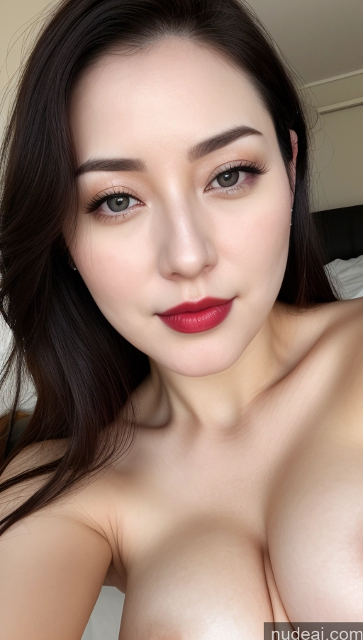 related ai porn images free for Woman One Beautiful Fairer Skin 30s Black Hair Korean Close-up View Perfect Boobs Lipstick Busty