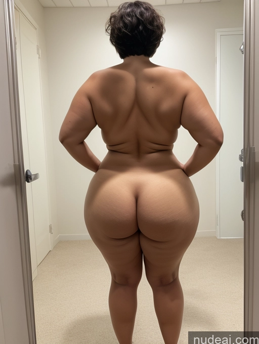 related ai porn images free for Milf Busty Huge Boobs Big Ass Thick Chubby Fat Big Hips Black Hair Pixie Back View Bending Over Changing Room