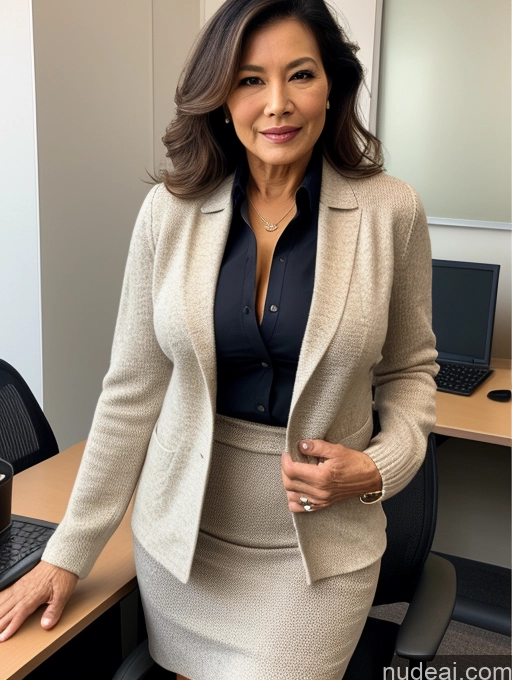 related ai porn images free for Milf Perfect Boobs Beautiful 70s Blouse Casual Jacket Professor Stylish Sweater Cleavage Detailed Secretary Partially Nude Perfect Body Office Asian