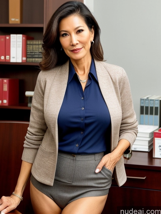 related ai porn images free for Milf Perfect Boobs Beautiful 70s Blouse Casual Jacket Professor Stylish Sweater Cleavage Detailed Secretary Partially Nude Perfect Body Office Asian