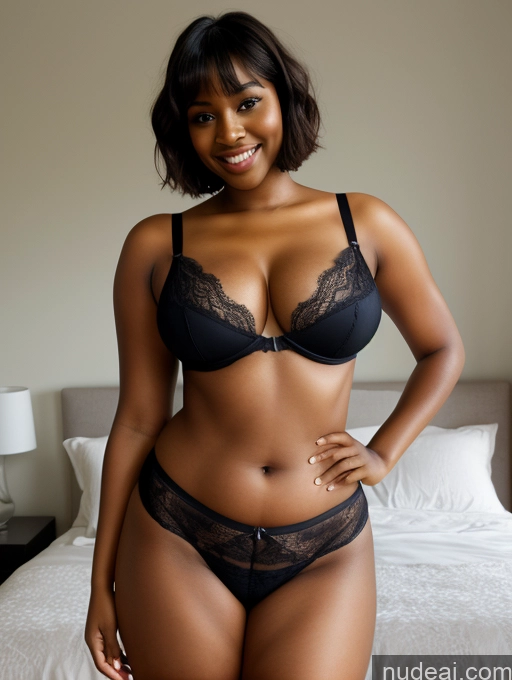 related ai porn images free for Busty Perfect Boobs Beautiful Big Hips Thick Perfect Body 20s Bedroom Front View Black Short Hair Lingerie Happy Dark Skin