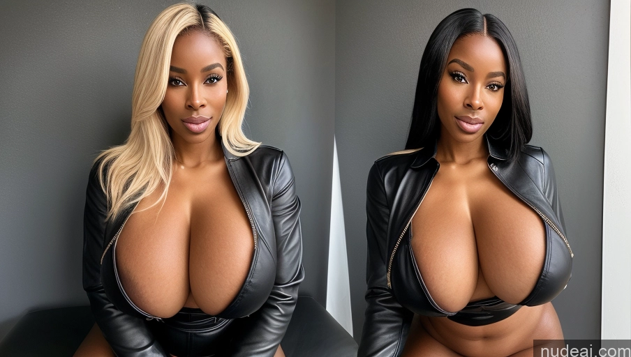 related ai porn images free for Huge Boobs One Dark Skin Nude 40s Black Hair African Bimbo Leather