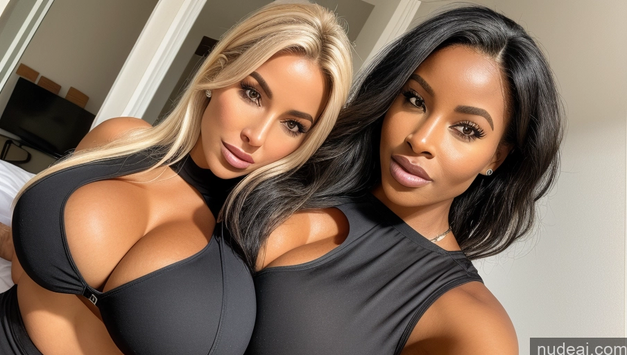 related ai porn images free for Huge Boobs One Dark Skin 40s Black Hair African Bimbo Messy Front View Teacher