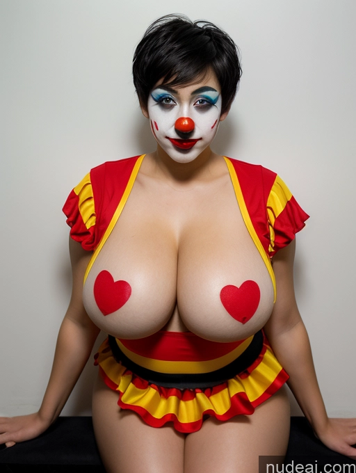 related ai porn images free for Woman Huge Boobs Perfect Boobs Beautiful Short Chubby Big Ass 18 Sexy Face Black Hair Short Hair Chinese Clown