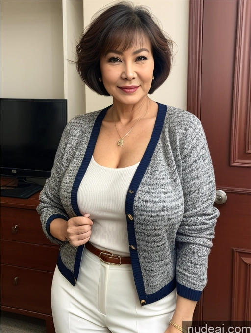 related ai porn images free for Milf Perfect Boobs Perfect Body Busty Beautiful 70s Chinese Casual Blouse Sweater Secretary Professor Stylish Cleavage Detailed Short Hair Jacket