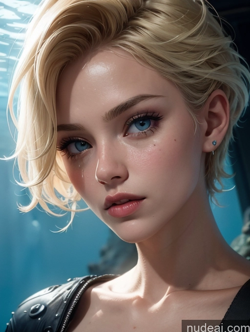 related ai porn images free for Woman Small Tits 18 Serious Blonde Dark Lighting Detailed White Cyberpunk Pixie 90s Close-up View Underwater