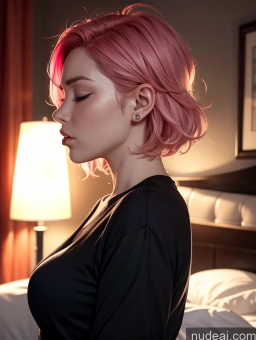related ai porn images free for Woman Small Tits 18 Serious Dark Lighting Detailed Pixie Pink Hair Angry Small Ass Warm Anime Dutch Sleeping Casual Bedroom Side View