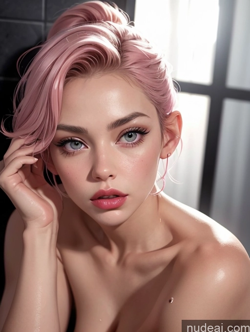 related ai porn images free for 18 Dark Lighting Detailed Pixie Pink Hair Dutch Blowjob Cleavage Skinny Woman Front View Fairer Skin Small Tits Small Ass Pouting Lips Mirror Selfie Shower Nude