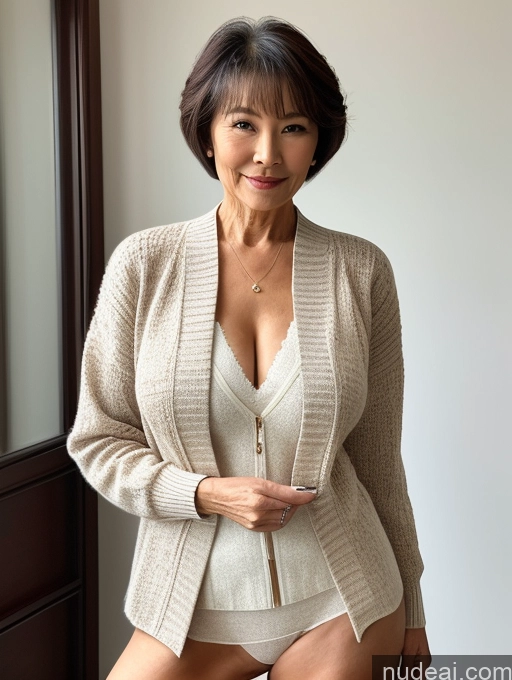 related ai porn images free for Milf Perfect Boobs Perfect Body Beautiful 70s Chinese Casual Blouse Sweater Secretary Professor Stylish Cleavage Detailed Short Hair Jacket Partially Nude