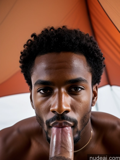 related ai porn images free for Black Hair Blowjob Nude Bright Lighting Detailed Dark Skin Tent Model Ethiopian Curly Hair 30s Serious Close-up View