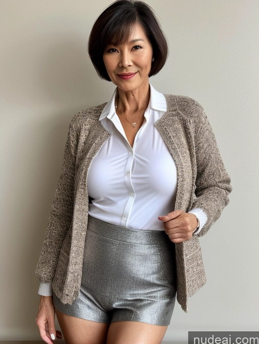 related ai porn images free for Milf Perfect Boobs Perfect Body Beautiful 70s Chinese Casual Blouse Sweater Secretary Professor Stylish Cleavage Detailed Short Hair Jacket Partially Nude