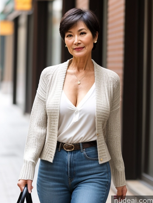 related ai porn images free for Milf Perfect Boobs Perfect Body Beautiful 70s Chinese Casual Blouse Sweater Secretary Professor Stylish Cleavage Detailed Short Hair Jacket Partially Nude