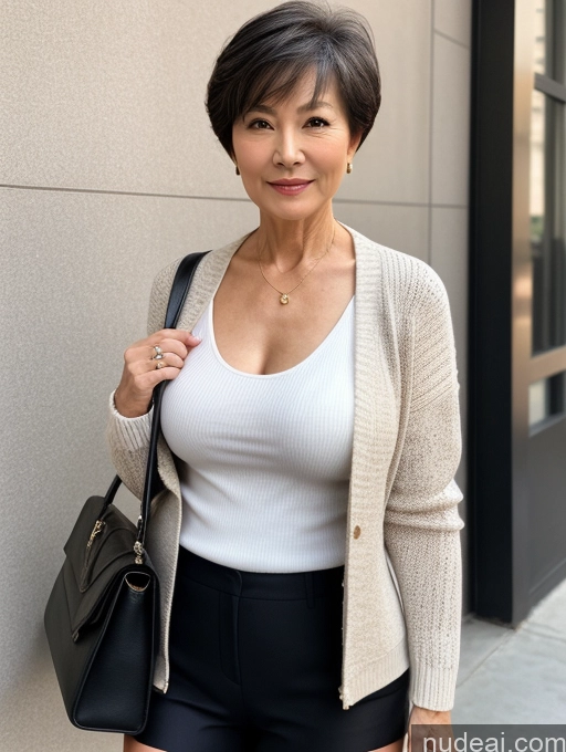 related ai porn images free for Milf Perfect Boobs Perfect Body Beautiful 70s Chinese Casual Blouse Sweater Secretary Professor Stylish Cleavage Detailed Short Hair Jacket Partially Nude