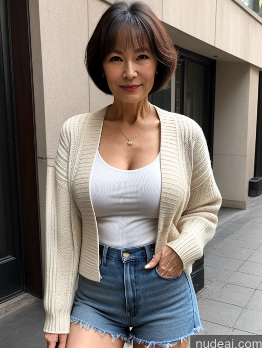related ai porn images free for Milf Perfect Boobs Perfect Body Beautiful 70s Chinese Casual Blouse Sweater Secretary Professor Stylish Cleavage Detailed Short Hair Jacket Partially Nude