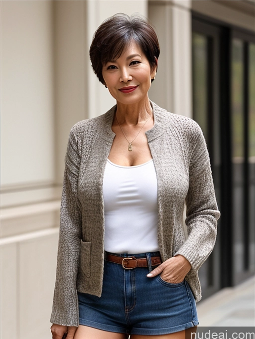 related ai porn images free for Milf Perfect Boobs Perfect Body Beautiful 70s Chinese Casual Blouse Sweater Secretary Professor Stylish Cleavage Detailed Short Hair Jacket Partially Nude
