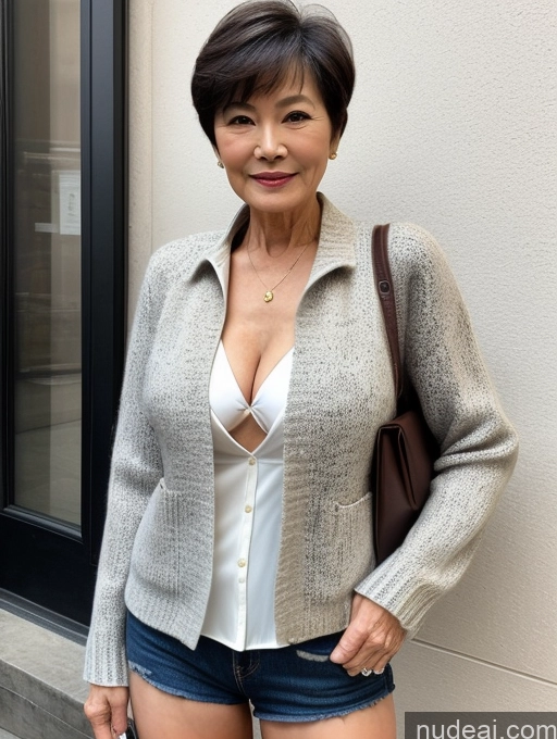 related ai porn images free for Milf Perfect Boobs Perfect Body Beautiful 70s Chinese Casual Blouse Sweater Secretary Professor Stylish Cleavage Detailed Short Hair Jacket Partially Nude