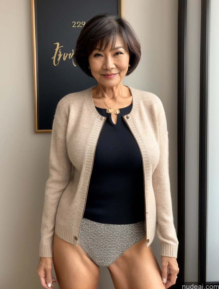 related ai porn images free for Milf Perfect Boobs Perfect Body Beautiful 70s Chinese Casual Blouse Sweater Secretary Professor Stylish Cleavage Detailed Short Hair Jacket Partially Nude