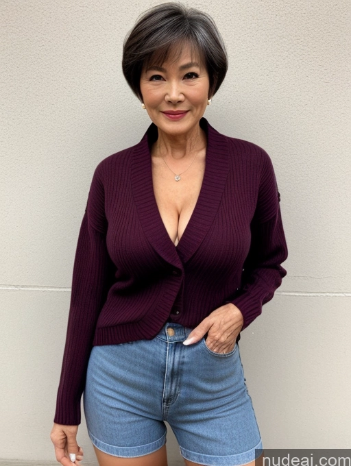 related ai porn images free for Milf Perfect Boobs Perfect Body Beautiful 70s Chinese Casual Blouse Sweater Secretary Professor Stylish Cleavage Detailed Short Hair Jacket Partially Nude