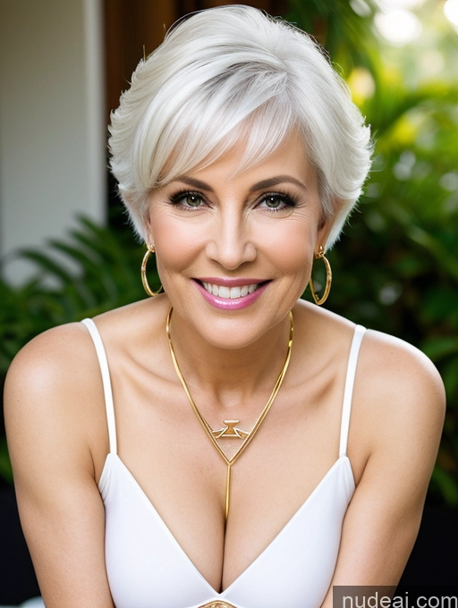 related ai porn images free for Cyborg Busty Perfect Boobs Beautiful Perfect Body 70s Happy Sexy Face White Hair Pixie Bending Over Gold Jewelry Detailed Stylish