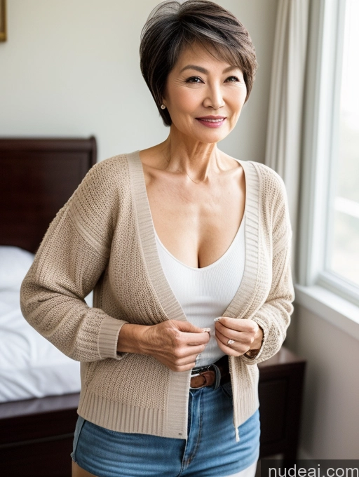 related ai porn images free for Milf Perfect Boobs Perfect Body Beautiful 70s Chinese Casual Blouse Sweater Secretary Professor Stylish Cleavage Detailed Short Hair Jacket Partially Nude Bedroom