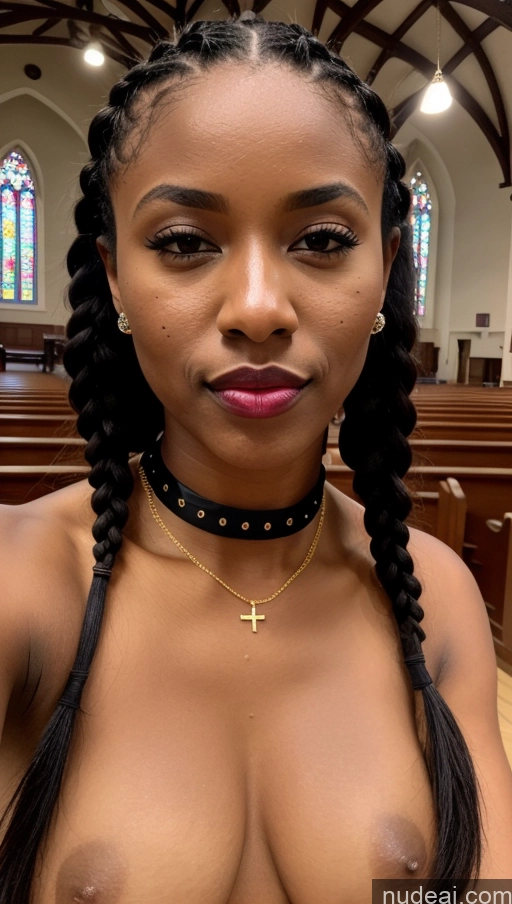 related ai porn images free for Lipstick Small Tits Beautiful 18 White Hair Braided Black Soft + Warm Church Blowjob Nude Choker Face Mask Topless Gold Jewelry Bright Lighting Detailed Dark Skin Perfect Body Pregnant Sexy Face Close-up View