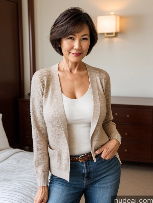 related ai porn images free for Milf Perfect Boobs Perfect Body Beautiful 70s Chinese Casual Blouse Sweater Secretary Professor Stylish Cleavage Detailed Short Hair Jacket Partially Nude Bedroom