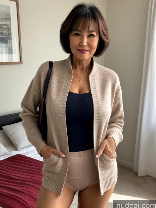 related ai porn images free for Milf Perfect Boobs Perfect Body Beautiful 70s Chinese Casual Blouse Sweater Secretary Professor Stylish Cleavage Detailed Short Hair Jacket Partially Nude Bedroom