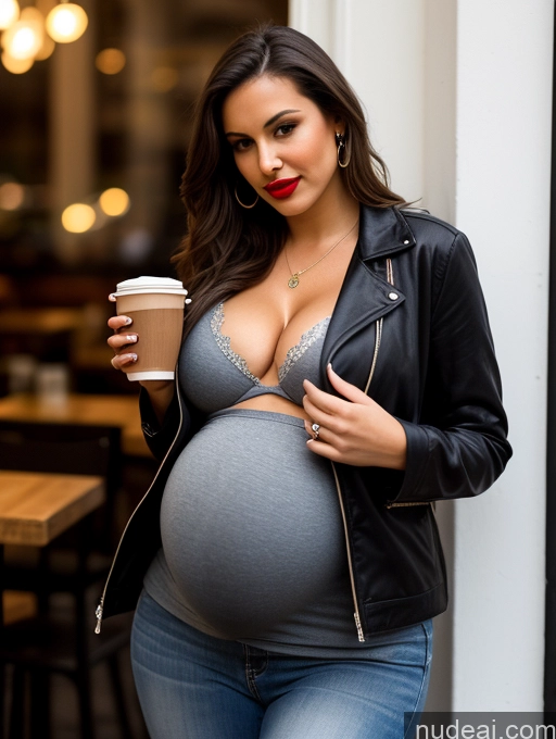 related ai porn images free for Model Perfect Boobs Lipstick Big Ass Thick Long Legs Long Hair Pregnant Sad Brunette White Cafe Front View Eating Casual Jacket Jeans Cleavage Jewelry Dark Lighting Detailed Bra 18