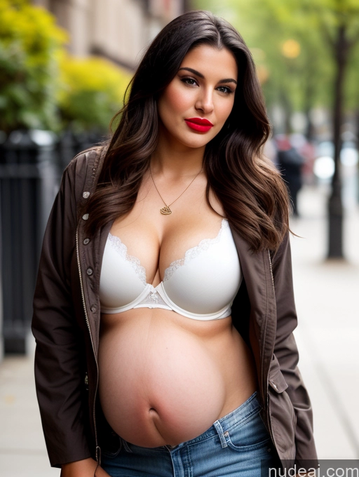 related ai porn images free for Model Perfect Boobs Lipstick Big Ass Thick Long Hair Pregnant Sad Brunette White Front View Eating Casual Jacket Jeans Cleavage Jewelry Dark Lighting Detailed Bra 18