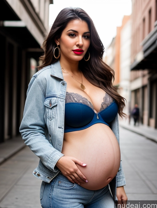 related ai porn images free for Model Perfect Boobs Lipstick Big Ass Thick Long Hair Pregnant Sad Brunette White Front View Eating Casual Jacket Jeans Cleavage Jewelry Dark Lighting Detailed Bra 18