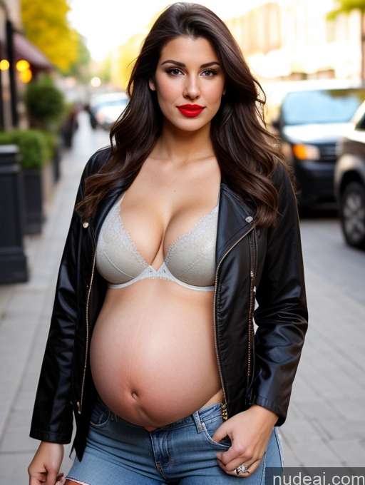 related ai porn images free for Model Perfect Boobs Lipstick Big Ass Thick Long Hair Pregnant Sad Brunette White Front View Eating Casual Jacket Jeans Cleavage Dark Lighting Detailed Bra 18