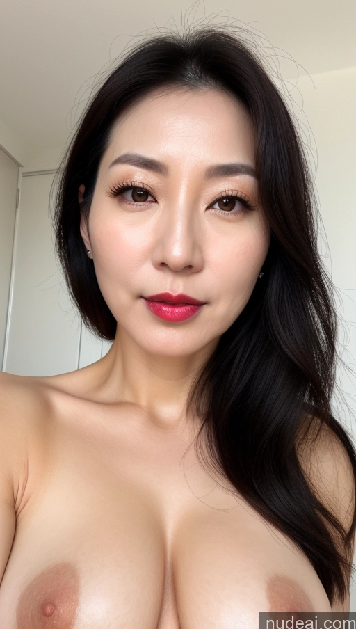 related ai porn images free for Woman One Perfect Boobs Beautiful Lipstick Fairer Skin 40s Black Hair Korean Close-up View