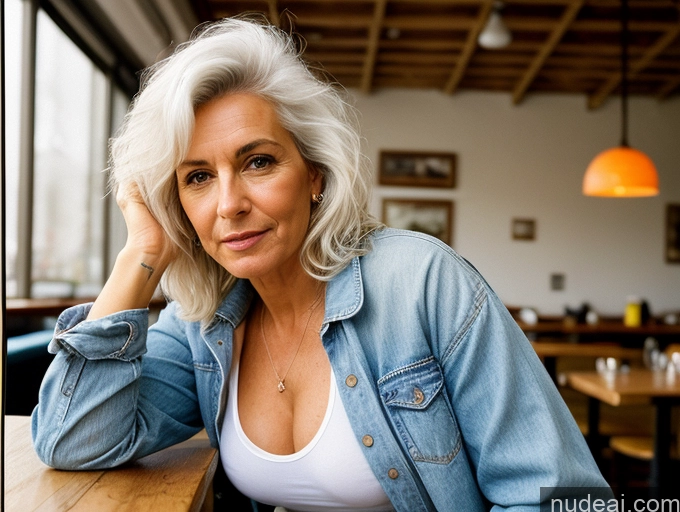 related ai porn images free for Woman One Small Tits Small Ass Thick Pubic Hair Sexy Face White Hair Czech Film Photo Front View Messy Bright Lighting 60s Restaurant Casual