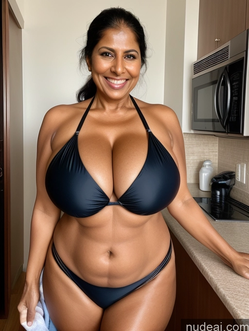 related ai porn images free for One Busty Huge Boobs Thick Tanned Skin 60s Laughing Front View Microkini Thong Maid Indian