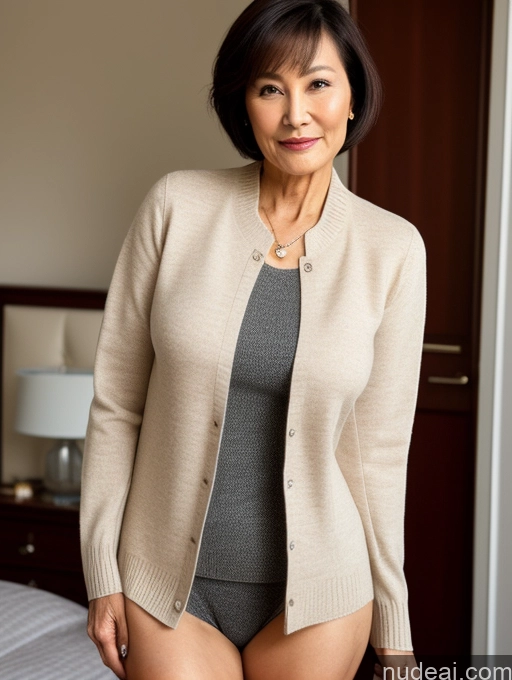 related ai porn images free for Milf Perfect Boobs Perfect Body Beautiful 70s Chinese Casual Blouse Sweater Secretary Professor Stylish Detailed Short Hair Jacket Partially Nude Bedroom Seductive