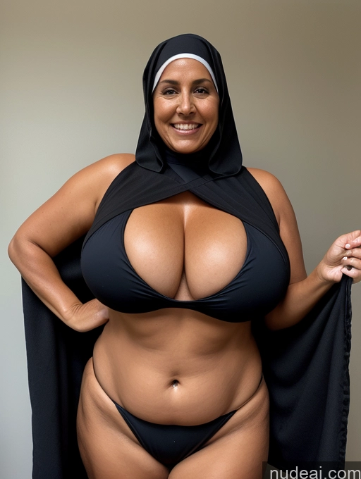 related ai porn images free for One Busty Huge Boobs Thick Tanned Skin Laughing Front View Microkini Thong Native American 60s Halloween Witch Towel Nun