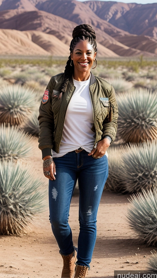 related ai porn images free for Muscular Abs Dark Skin Milf Thick Big Hips Braided Black Hair Jeans Tattoos Bomber Front View Lumberjack Western Traditional Military 70s Happy Oasis