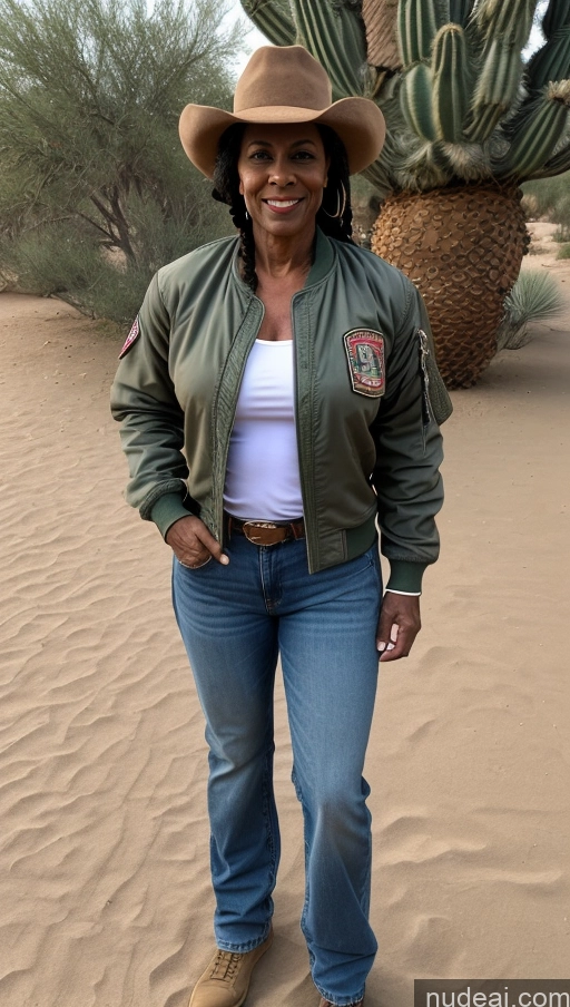 related ai porn images free for Muscular Abs Dark Skin Milf Thick Big Hips Braided Black Hair Jeans Tattoos Bomber Front View Lumberjack Western Traditional Military Oasis Black Hat 60s