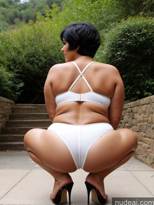 related ai porn images free for Milf One Big Ass Big Hips Tanned Skin Chubby Busty Sitting, Squating 60s Sexy Face Black Hair Pixie White Back View Squatting High Heels