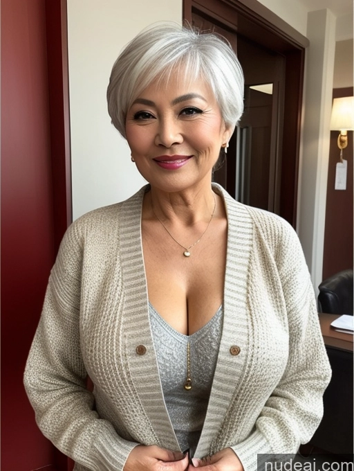 related ai porn images free for Milf Perfect Boobs Beautiful 70s Pixie Chinese Blouse Casual Jacket Professor Stylish Sweater Cleavage Detailed Sexy Face