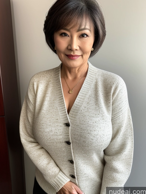 related ai porn images free for Milf Perfect Boobs Beautiful 70s Pixie Chinese Blouse Casual Jacket Professor Stylish Sweater Cleavage Detailed Sexy Face