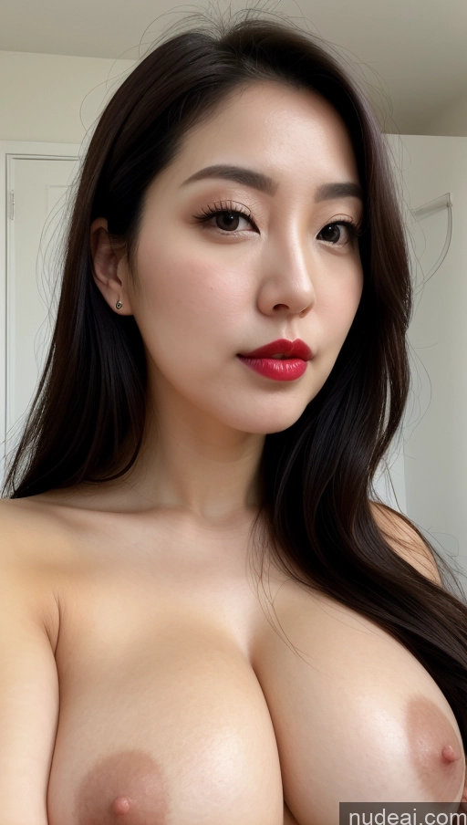 related ai porn images free for One Perfect Boobs Beautiful Lipstick Fairer Skin Close-up View 30s Busty Black Hair Model Korean