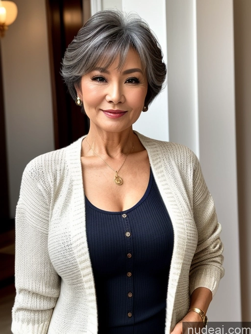 related ai porn images free for Milf Perfect Boobs Beautiful 70s Pixie Chinese Blouse Casual Jacket Professor Stylish Sweater Cleavage Detailed Sexy Face